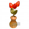 Ваза из селенита "Тюльпаны" 3 цветка 