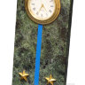 Часы из змеевика "Погон-лейтенант" с синим просветом