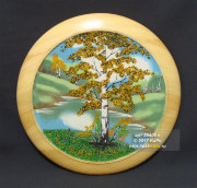 Тарелка деревянная с рисунком "Осень" ТД-30