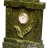 Часы из змеевика каминные "Мини" с накладками
