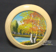Тарелка деревянная с рисунком "Осень" ТД20