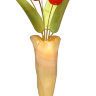 Ваза из и селенита "Росток" с тюльпанами 5 цветков 