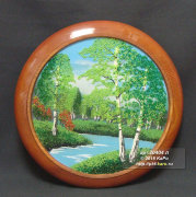 Тарелка деревянная с рисунком "Лето" ТД 25