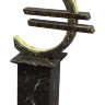 Сувенир из змеевика "Евро" на постаменте