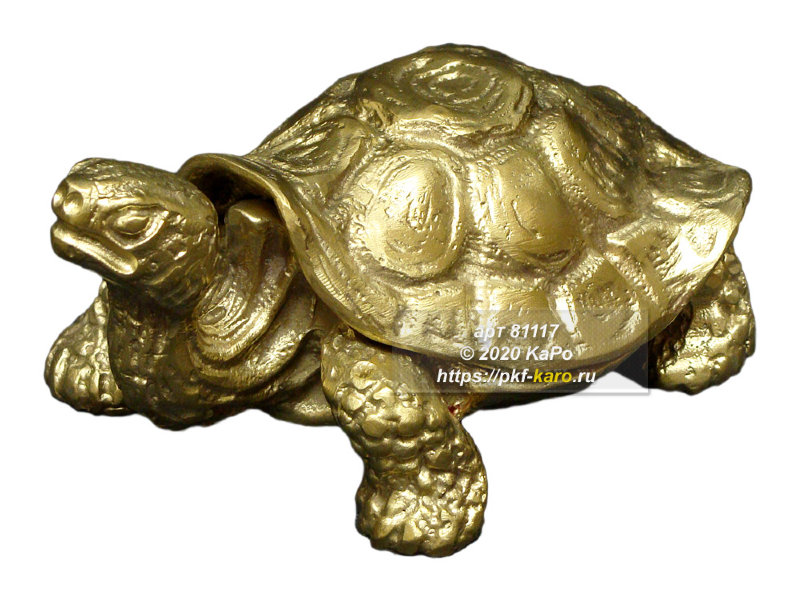 Шкатулка &quot;Черепаха&quot; бронза Шкатулка из бронзы в виде черепахи. На фото типовое изделие, оригинал может отличаться по размеру и весу (в пределах 10%), цвету, рисунку. 