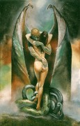 Образец рисунка на изделии "Демон и девушка"