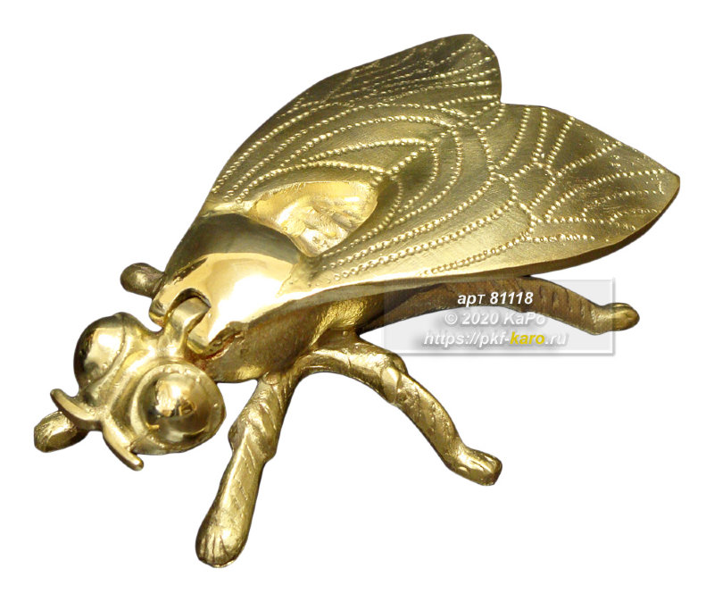 Шкатулка &quot;Муха&quot; бронза Шкатулка из бронзы в виде мухи. На фото типовое изделие, оригинал может отличаться по размеру и весу (в пределах 10%), цвету, рисунку. 