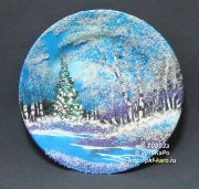 Тарелка фарфоровая с рисунком "Зима"