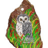 Магнит "Скол-Сова" с рисунком акриловыми красками и каменной крошкой