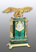 Часы "Орел" из малахита