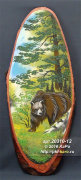 Срез дерева с рисунком "Медведь"  СД-4