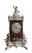 Часы из бронзы и яшмы "Барокко"