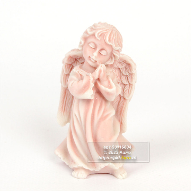 Ангел молящийся из мрамолита  Ангел молящийся из мрамолита. На фото типовое изделие, оригинал может отличаться по цвету и рисунку камня.