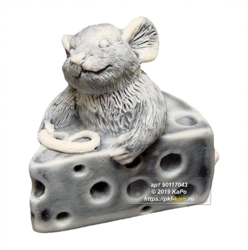 Фигурка из мрамолита &quot;Крыса в сыре&quot; Сувенир "Крыса в сыре" из мрамолита. На фото типовое изделие, оригинал может отличаться по цвету и рисунку камня.