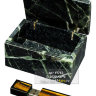 Подарочный набор для женщин: шкатулка из змеевика и разных камней "Сундук малый" с крышкой на шарнирах + флешка из тигрового глаза 32 GB