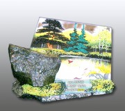 Срез зеркальный с рисунком каменной крошкой