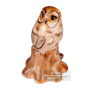 Фигурка из селенита "Сова на пне" 