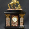 Часы из криноида (морской лилии), змеевика и бронзы "Георгий-Победоносец" малые