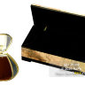 Подарочный набор для женщин: Шкатулка из пейзажной яшмы и долерита + Зеркало карманное "Сердечко", желтое, из яшмы 