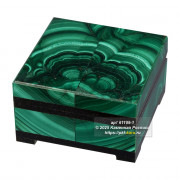 Шкатулка из малахита и долерита 