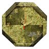 Часы настенные из змеевика "Восьмигранник №2" полированные, комбинированные