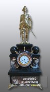 Часы из яшмы, долерита и бронзы "Петр 1"