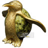 Фигура Пингвин из бронзы и змеевика