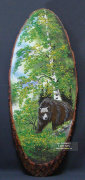 Срез дерева с рисунком "Медведь" СД-6