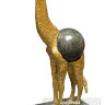 Фигура из бронзы Жираф средний