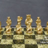 Шахматы "Северные народы"  с доской из змеевика и фигурами из бронзы