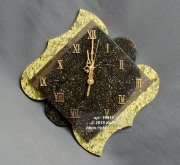 Часы настенные из змеевика "Бабочка"