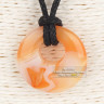 Кулон из сердолика на шнурке