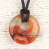 Кулон из сердолика на шнурке