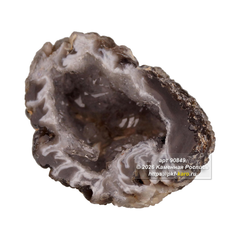 Коллекционный образец "Агат"  Коллекционный образец жеоды агата. Это уникальный срез, отполированный с одной стороны для демонстрации внутренних кристаллов. Каждое изделие обладает неповторимым природным рисунком.

Цена указана за изделие представленное на фото. 