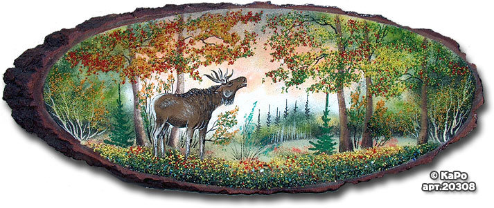 Юная художница из Первоуральска рисует картины на спилах деревьев