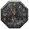 Часы настенные из доломита "Восьмигранник №2" 