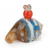 Кот с мышкой из селенита 