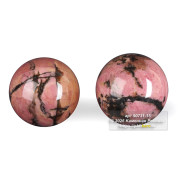 Массажные шары из родонита. Комплект двух шаров 