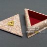 Шкатулка треугольная из криноида (морской лилии)