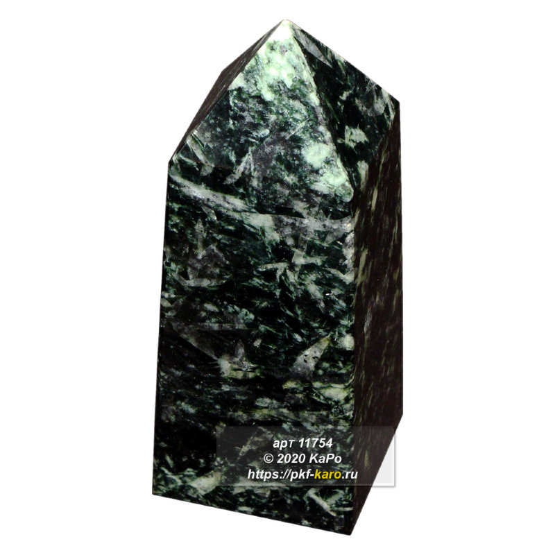 Лечебная четырехгранная пирамида "Обелиск"  из змеевика  Лечебная четырехгранная пирамида "Обелиск"  из змеевика  Лечебная пирамида "Обелиск" четырехгранная из змеевика. На фото типовое изделие, оригинал может отличаться по размеру и весу (в пределах 10%), цвету, рисунку камня.