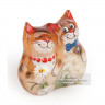 Кот с кошкой из селенита 