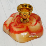 Подсвечник для церковной свечи из селенита "Цветок" 