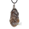 Кулон из жеоды агата на шнурке