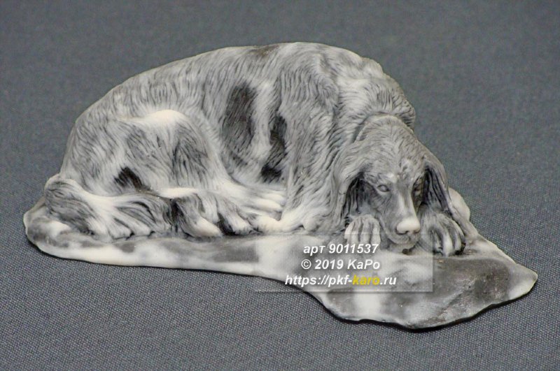 Фигурка из мрамолита &quot;Собака Сеттер&quot; Сувенир "Собака Сеттер" из мрамолита. На фото типовое изделие, оригинал может отличаться по цвету и рисунку камня.