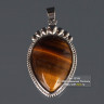 Кулон «Капля» из тигрового глаза на шнурке 