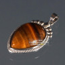 Кулон «Капля» из тигрового глаза на шнурке 