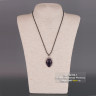 Кулон «Капля» из аметиста на шнурке 