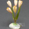 Сувенир из селенита "Подснежник" 5 цветков 