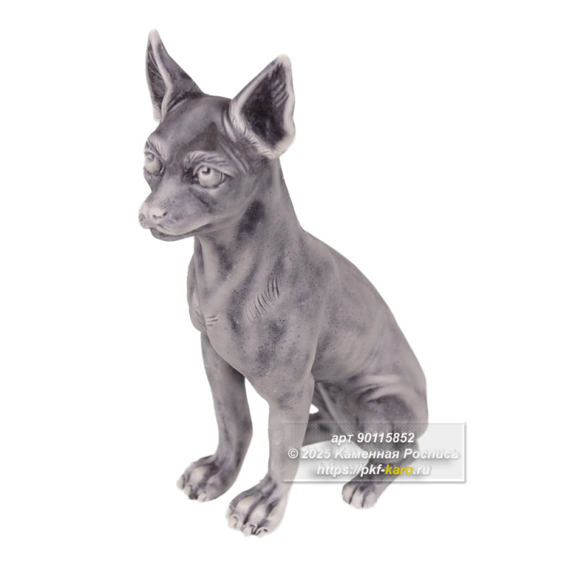 Фигурка из мрамолита "Собака Той-терьер" Декоративная фигурка выполнена в виде очаровательного щенка Той-терьера. Изделие изготовлено методом литья из высококачественного мрамолита, что обеспечивает его долговечность и эстетичный внешний вид. Фигурка станет прекрасным украшением интерьера.

На фото типовое изделие, оригинал может отличаться по цвету и рисунку камня.