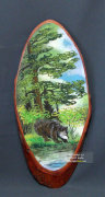 Срез дерева с рисунком "Медведь" СД-2